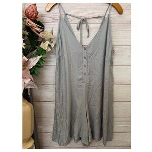 E1-- NWT sage green COOKIES CLOTHING spaghetti strap short jumpsuit romper LARGE